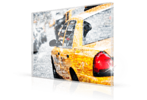 Photo mosaic acrylic glass taxi small