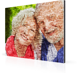 photo mosaic alu-dibond seniors
