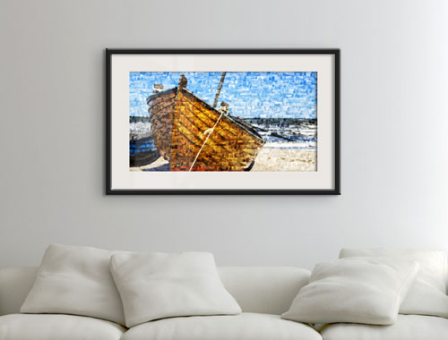 Photo mosaic as poster