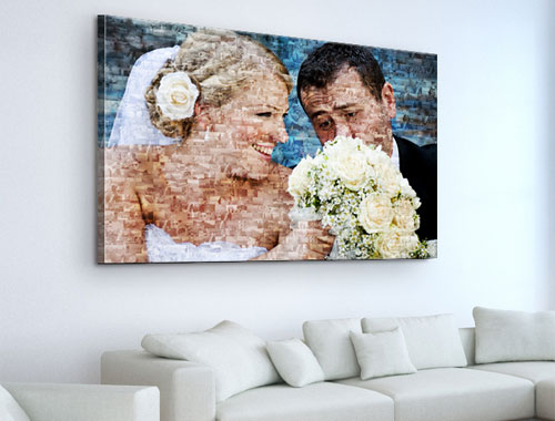 photo mosaic on canvas