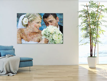 mosaic-photo-of-a-bridal-pair-in-a-living-room