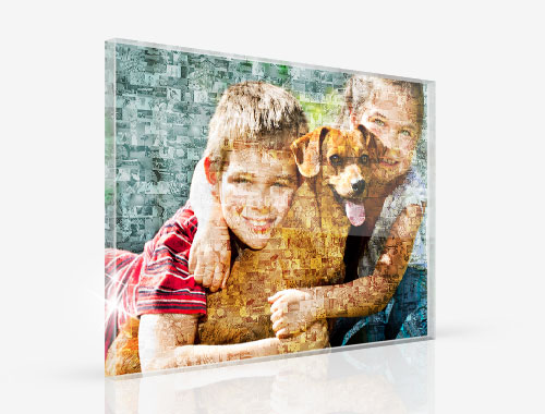 acrylic glass photo mosaic
