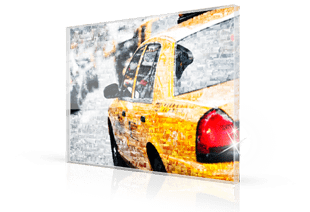 Photo mosaic acrylic glass taxi small