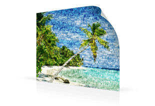 photo mosaic poster beach small