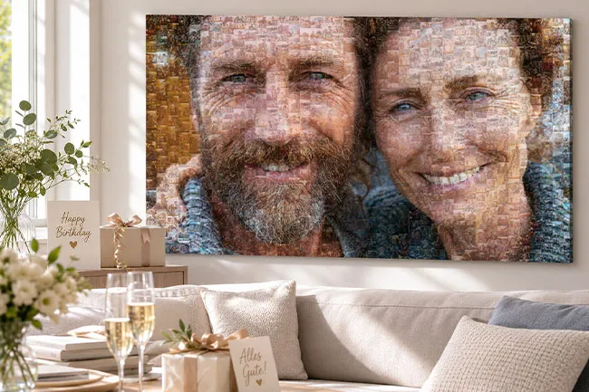 photo mosaic birthday example