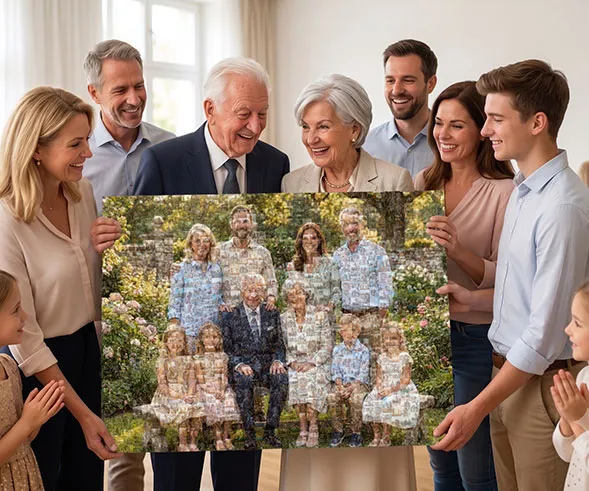 photo mosaic gift 50th wedding anniversary