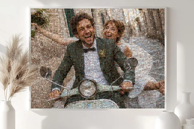 photo mosaic wedding anniversary example